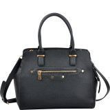 Saffianon Medium Satchel with Shoulder Strap