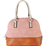 Two-tone Shell Tote with Removable Straps