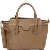 Side Zipper Frame Satchel