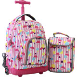 Lollipop Kids Rolling Backpack with Lunch Bag (Kids ages 3-7)