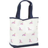Canvas Flamingo Tall Tote