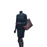 Faux Leather Buckle Strap Tote