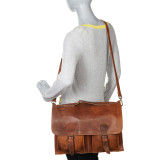 Soft Leather Laptop Messenger Bag and Brief