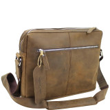 13" Leather Messenger Shoulder Bag