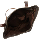 Leather and Canvas Messenger Bag