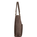 Premium Leather/Poly 16" Laptop Bucket Tote