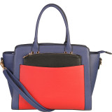 Double Top Handle Large Tote Bag with Removable Strap
