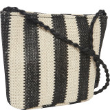Paper Straw Stripe Crossbody