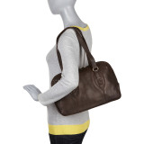 E/W Top Zip Satchel Bag