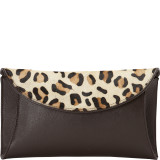 Pebbled Leather & Haircalf Clutch