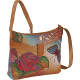 ANNA by Anuschka Small Shoulder Bag - Rose Butterfly