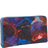 Tie dye Leather Zip Around Wallet