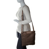 NS Super Slim w/ Double Top Zip Shoulder Bag