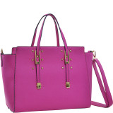 Elegant Buckle Strap Satchel