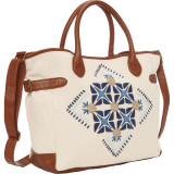 Canvas Geo Printed Tote