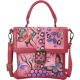 Hand Painted Flap Saddle Bag
