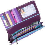 Bifold Multi Color Check Carrier in Black Rainbow Combination