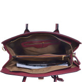 Faux Leather Padlock and Key Satchel