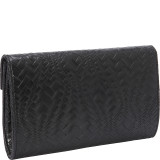 Weaving Pattern Faux Leather Clutch