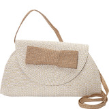 Lurex Paper Straw Bow Clutch/Crossbody