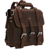 13" Tall Leather Laptop Backpack Brief