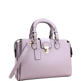 Satchel with Front Snap Lock Accent