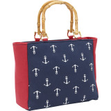 Bamboo Handle Anchor Mini Tote