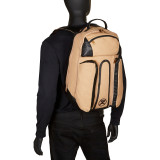 Vertical Canvas/Leather Laptop Backpack