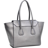 Faux Leather Winged Satchel