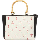 Bamboo Handle Anchor Mini Tote