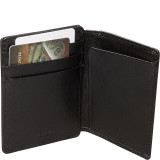 Saffiano Cowhide Money Clip ID Wallet
