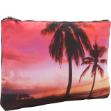 Sunset By The Beach Scene Top Zip Clutch