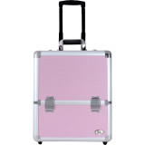 Rolling Makeup Salon 2 in 1 Train Case with Adjustable Dividers