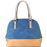 Two-tone Shell Tote with Removable Straps