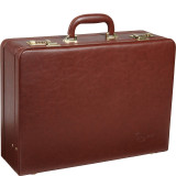 Large Expandable Faux Leather Attaché Case