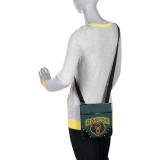 Baylor University Bear Canvas Cross-Body Bag with Studded Patent Leather Trim
