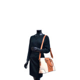 Colorblock Slim Briefcase with Removable Shoulder Strap