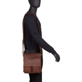 Full Grain Leather Messenger Laptop Bag