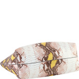 Animal Print Snap Closure Bag-in-Bag Shoulder Handbag