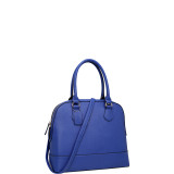 Faux Leather Dome Zip-Around Satchel