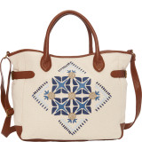 Canvas Geo Printed Tote