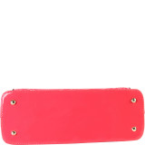 Women's Red Faux Leather Patent Tote Handbag