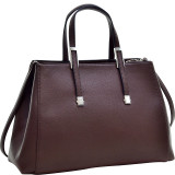 Faux Buffalo Classic Briefcase with Removable Shoulder Strap