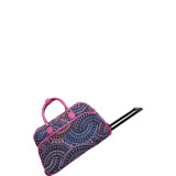 Spiral Flower 21" Rolling Duffel Bag