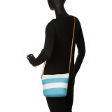 Wide Stripe Paper Straw Crossbody
