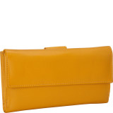 Leather Wallet with 1/2 Flap & Tab