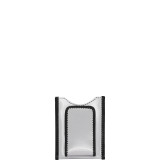 Leather Accent Magnetic Money Clip Stainless Steel Wallet - RFID