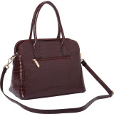 Aria Croco Shoulder Bag