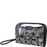 Mystique 6 Piece Cosmetic Bag and Travel Bottle Set