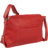 Top Zip Front Slip Shoulder Bag